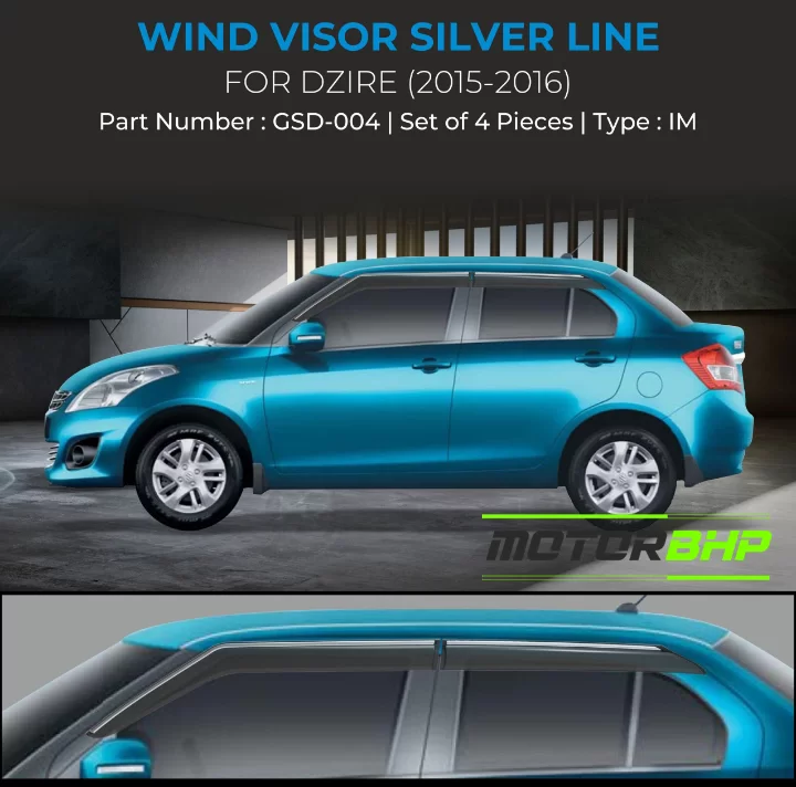 Rain visor deals for swift dzire